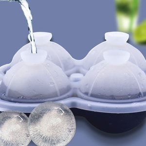 Moule à glaçons sphériques en silicone durable, démoulage facile, boîte à glaçons cubiques, boissons froides et glaces surgelées rapidement - Product Image 4