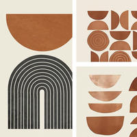 Peinture sur toile encadrée à motifs abstraits lignes et couleurs Morandi, impression scandinave, décoration de salon, vente en gros pour la maison