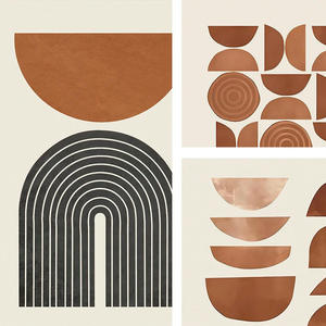 Peinture sur toile encadrée à motifs abstraits lignes et couleurs <span class=keywords><strong>Morandi</strong></span>, impression scandinave, décoration de salon, vente en gros pour la maison - Product Image 4