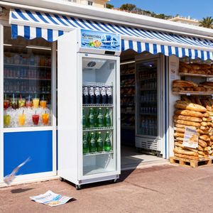 Réfrigérateur commercial à air refroidi avec compresseur de marque, contrôle LED, contrôle mécanique de la température, étagères réglables, porte en verre - Product Image 4