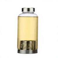 Bouteille d'eau en verre moderne et mignonne pour enfants, 500 ml, avec infuseur à thé et couvercle, pour usage domestique, unisexe, cadeau d'affaires