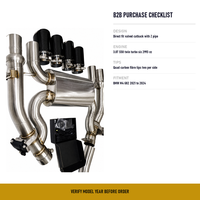 Échappement Catback à Valve à Montage Direct avec Tube en Z pour BMW M3 M4 G80 G82 3.0T S58 Twin Turbo Inline Six 2021 à 2024, Embouts en Carbone Quadruples