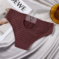 VS brillant strass effronté culotte Sexy femmes sous-vêtements érotiques culotte sexe maille Sexy sous-vêtements dames slips Lingerie 0715