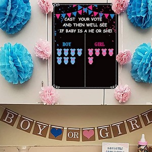 Poster <span class=keywords><strong>dei</strong></span> giochi di rivelazione del genere 54 che votano il sesso del ragazzo o della ragazza rivelano le decorazioni per feste - Product Image 2