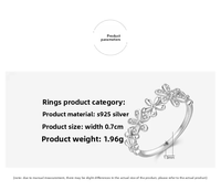 Prix de gros usine Bagues pour femmes en argent sterling 925, bijoux fins, zircon classique, motif fleur marguerite
