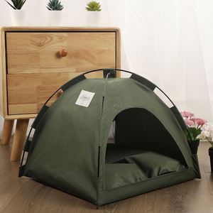 Tent <b>Bed</b>, Breathable Foldable Outdoor Pet Crate With Cooling Mat, Simple Solid Color Dog and Cat <b>House</b> for Promotional Gifts - Product Image 2
