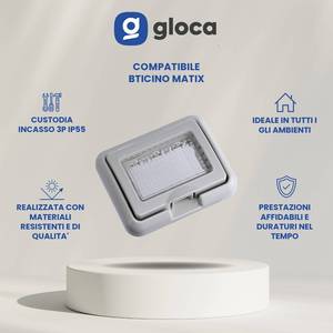 Ensemble de 2 boîtiers de jonction Gloca IP55 en plastique à montage encastré pour la série Matix - Product Image 2