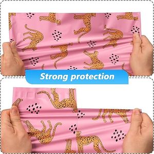 Huamaohengchun6x9 Inch 100 Pcs <b>Poly</b> <b>Mailer</b>, Waterproof&Tear-Resistant Shipping <b>Bags</b> with Self-Seal,<b>Cute</b> Animal Printed Packaging - Product Image 3