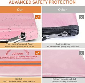 CUSTOM Fireproof Security Storage Bag Envelope Zipper Closure for Cash and Passport Filing Product - Product Image 4