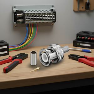 ขั้วต่อ BNC แบบ Crimp สำหรับสายโคแอกเชียล RG59 RG62 ขั้วต่อ RF - Product Image 3