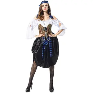 اللباس كرنفال حزب تأثيري زي القراصنة هالوين الكبار مثير الإناث زي القراصنة