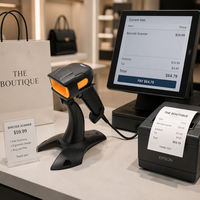 Lecteur de codes QR 2D pour magasins de détail et supermarchés, scanner de codes-barres, connexion USB, lecteur de codes 2D filaire portable pour écran de téléphone mobile