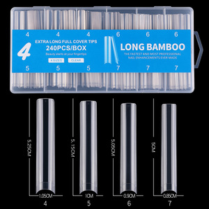 Punte per Unghie in Gel Trasparente Extra Lunghe XXXL, Materiale Morbido ABS, Copertura Parziale o Completa, Forma Coffin, Vendita all'Ingrosso, Logo Personalizzato - Product Image 5