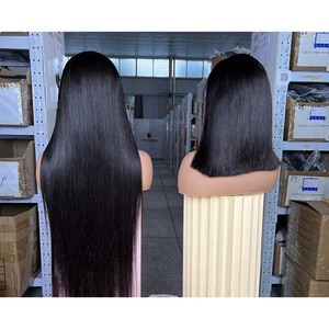 Perruques en dentelle frontale de qualité supérieure en cheveux humains Remy indiens et vietnamiens, sans produits chimiques, double trame à la machine - Product Image 4