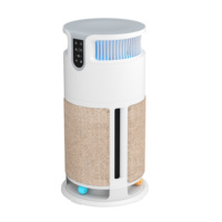 Purificateur d'air intelligent WiFi HEPA avec lampe UV germicide, alimentation par batterie/électricité, fonctionnement silencieux, portable pour chambre et bureau