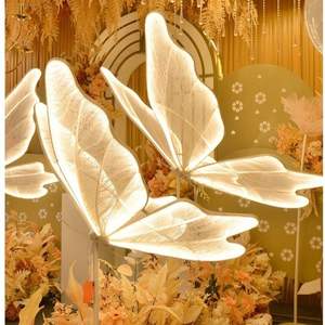 Lampe de sol LED LANJO en forme de papillon, luminaire suspendu créatif en forme de papillon, décoration romantique pour mariage, fête de printemps - Product Image 1