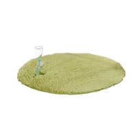 Tapis en laine de soie épaissie, doublure pour panier suspendu, tapis de chaise d'ordinateur, tapis de sol circulaire pour tente extérieure, couleur unie