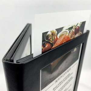 Porta Menús Iluminado Negro Personalizado, Libro de Menús con Luz LED, Libro de Menús de 4 Páginas para Restaurante, Club, Bar - Product Image 5