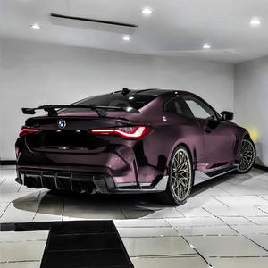 CARKOO Rouleau d'enveloppe de voiture violet métallisé brillant Films de voiture en PVC de qualité supérieure pour un emballage de véhicule élégant - Product Image 2