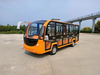 Voiture de tourisme convertible de parc à thème à quatre roues électrique de nouvelle énergie de 17 places avec porte