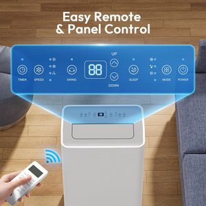 Climatiseur portable AirOrig 14000 Btu 3 en 1 avec minuterie et mode veille pour les pièces jusqu'à 450 pieds carrés - Product Image 4