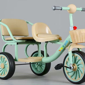 Vélo à pédales pour enfants 2025, vélo d'équilibre à <span class=keywords><strong>3</strong></span> <span class=keywords><strong>roues</strong></span> pour enfants de 2 à 4 ans, jouet fonctionnel, tricycle à double siège pour enfant - Product Image 2