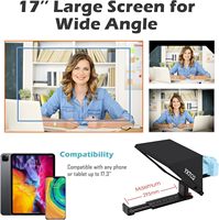 Téléprompteur portable YXTCQ JY17 pour caméra/DSLR/tablette, synchronisation vocale IA, défilement automatique, contrôle par application à distance, objectif grand angle