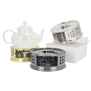 圆形暖茶器不锈钢加热底座咖啡茶轻蜡融化暖茶器带暖茶器