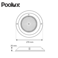 Projecteur LED mural PAR56 à résine, étanche IP68, à changement de couleur RGB, pour piscine, villa, hôtel et projets aquatiques