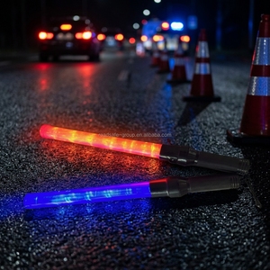 Bâton de signalisation routière 51/54 cm, lumière LED clignotante, rechargeable / à piles, bâton de signalisation routière - Product Image 3