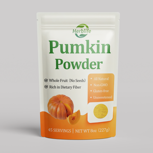 Polvo de Calabaza de Marca Privada OEM ODM, 227 g, Totalmente Natural, Sin Transgénicos, Sin Gluten, Alto en Fibra, Apoyo a la Salud Digestiva, 45 Porciones - Product Image 1