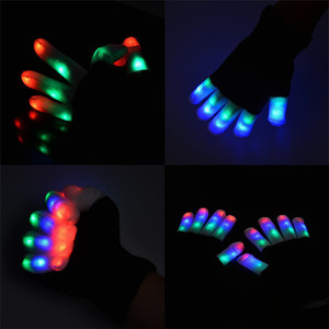 Party Supplies Rave Flashing <strong>Finger</strong> Kids Children Toys Lighting Mittens Magic Black Luminous <strong>Light</strong> up LED Gloves - Product Image 5