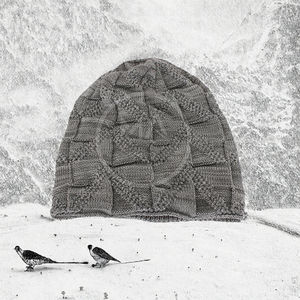 Bonnets en laine tricotés réversibles de luxe, 100% multifonctionnels, chapeaux d'automne et d'hiver, motif jacquard, beanies - Product Image 3