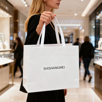 Sac à bijoux en kraft blanc résistant aux déchirures, pochette robuste à soufflets avec anse en ruban, testé pour l'emballage cadeau de colliers et bracelets