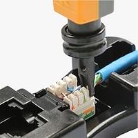 Connecteur universel Keystone Cat6/Cat5e/RJ11/12 à sertir avec module coupleur RJ45/RJ11 à base antidérapante