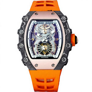 Reloj Mecánico Automático Deportivo de Fibra de Carbono de Alta Calidad, Diseño Rectangular, Estilo Hip Hop, de Lujo, Gran Venta 2101 - Product Image 1