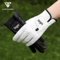 Gants de golf respirants et doux en cuir de mouton Cabretta, personnalisables avec logo, directement de l'usine, pour les passionnés de golf et la pratique quotidienne