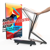 YTSF-A1 Vitrine d'affichage LED basse consommation Publicité commerciale Conception pliable en forme de Z Cadre en alliage d'aluminium 4000 lumens