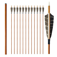 Flèche de chasse en carbone 3K de 6,2 mm de diamètre, 31 pouces, avec pointe en acier et plumes en plastique pour arbalète et arc classique, Spine 250-600