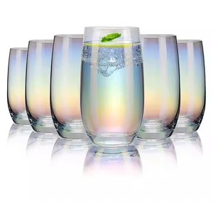 Ensemble de tasses en <span class=keywords><strong>verre</strong></span> <span class=keywords><strong>à</strong></span> boire de l'eau en cristal <span class=keywords><strong>irisé</strong></span> Highball pour l'eau, le jus, les boissons, le <span class=keywords><strong>verre</strong></span> <span class=keywords><strong>à</strong></span> <span class=keywords><strong>vin</strong></span> Mojito - Product Image 1