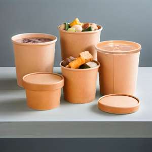 Custom Logo Soup Cup Salad <b>Bowl</b> Take Away <b>Bowl</b> <b>Disposable</b> Fast Food Porridge Soup Bucket Noodle <b>Bowl</b> Food Containers - Product Image 1