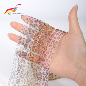 <span class=keywords><strong>Lacets</strong></span> plats décoratifs en mousseline imprimé léopard de 4 cm de large pour baskets – Vente en gros - Product Image 2