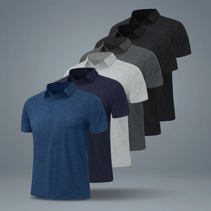 Camisas de Manga Corta para Hombre, Tallas Grandes, Lisas, de Secado Rápido, Poliéster/Algodón, Casuales, Deportivas, Transpirables, para Golf, Venta al Por Mayor - Product Image 3