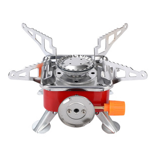 Wholesale <strong>Mini</strong> Outdoor Portable Folding Square Butane BBQ <strong>Gas</strong> Canister Iron Stainless Steel Camping <strong>Gas</strong> Stove - Product Image 1