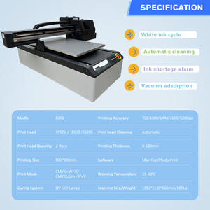 旋转轴6090紫外平板打印机，带双XP600头，用于瓶保温杯马克罐紫外印刷60*90紫外印刷机 - Product Image 2