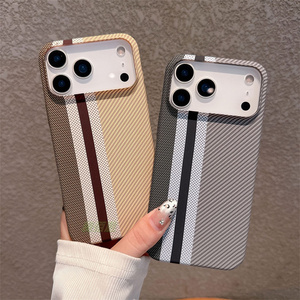 New Trend Carbon Fiber <strong>TechWoven</strong> Hard Mobile Phone <strong>Case</strong> for iPhone 17 Air 16 15 Pro Max Matte Textured <strong>Cases</strong> Frosted Back Cover - Product Image 1