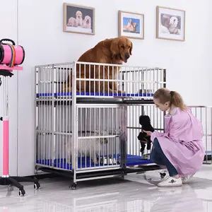 Cassa per cani resistente in acciaio inossidabile per prodotti per animali domestici all'ingrosso per tutte le stagioni