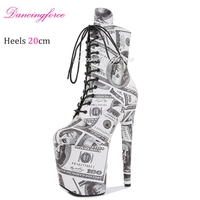 Chaussures de pole dance à talons aiguilles en faux daim de 20 cm (8 pouces) pour femmes, populaires pour l'été et l'automne, talons plateforme fetish pour strip-teaseuses, augmentant la taille