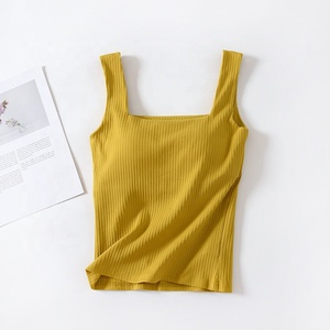 Top de Tirantes con Escote Cuadrado y Relleno en el Pecho para Mujer, Estilo Verano - Product Image 6