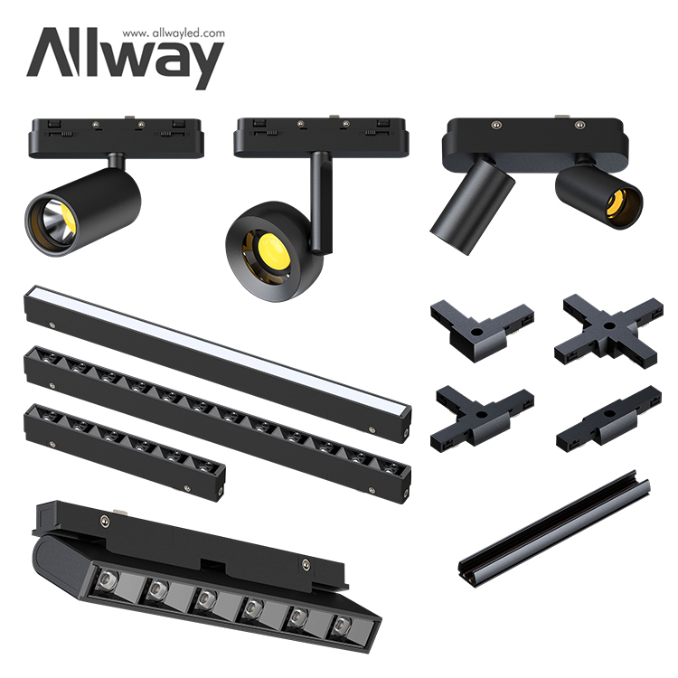 ALLWAY Adjustable Aluminum Housing Track Mounted